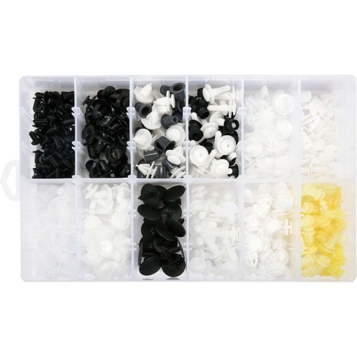 [YT06653] ⬡ Plastic Push-Type Clip Assortment (345pcs) Peugeot (YT06653, YATO)