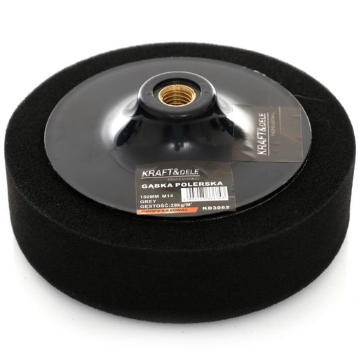 [KD3062] ⬡ Polishing sponge 150 mm 28 kg/m³ (black) (KD3062)