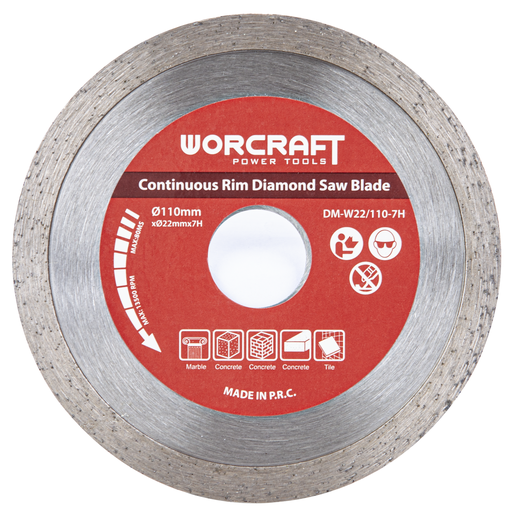 [DMW221107H] ⬡ Diamond saw blade for MC14-110A, 22.23x110mm WORCRAFT (DMW221107H, WORCRAFT)