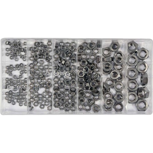 [YT06773] ⬡ Stainless steel nuts set M3-M10, 300 pcs (YT06773, YATO)