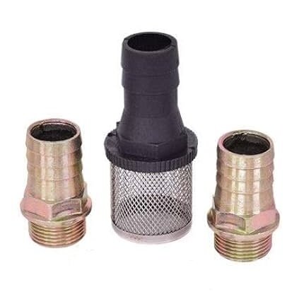[DCTP60VC] ⬡ Atsarginė dalis. 2 vnt. movų 3/4" - 1" ir 1 vnt. filtras 1", skirta dyzelino perpylimo siurbliui DCTP60 (DCTP60VC, AOCHENG)