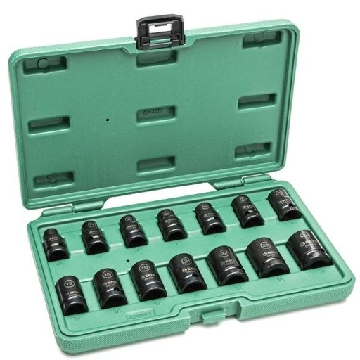 [ST34397T] ⬡ 1/2" Smūginių galvučių rinkinys plonasienės 14 vnt. (10-24 mm) (ST34397T, SATA)