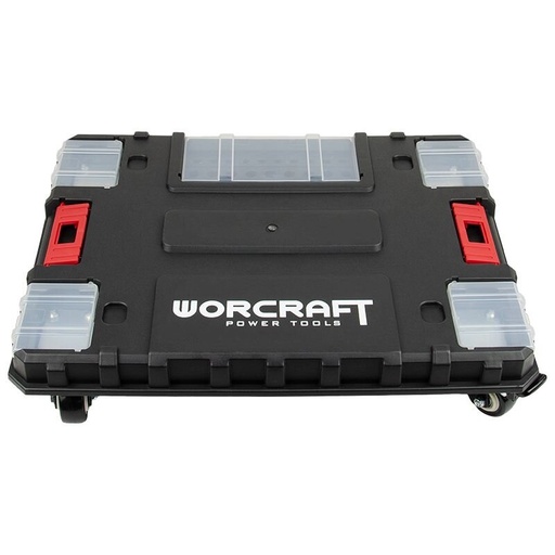 [XCUBE200] ⬡ Platforma su ratukais plastikinėms įrankių dėžėms 467x355x40 mm (XCUBE200, WORCRAFT)