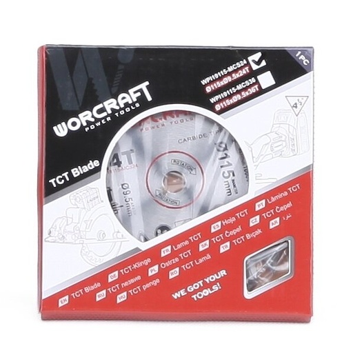 [CMCSS20LiBMCS24] ⬡ Li-ion Cordless Circular saw CMCS-S20LiB blade 9.5 x 115 mm 24T (spare part) (CMCSS20LiBMCS24, WORCRAFT)