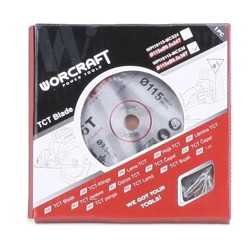 [CMCSS20LiBMCS36] ⬡ Li-ion Cordless Circular saw CMCS-S20LiB blade 9.5 x 115 mm 36T (spare part) (CMCSS20LiBMCS36, WORCRAFT)