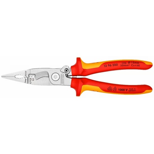 [1396200] ⬡ Replės elektros instaliacijos darbams VDE 200mm (1396200, KNIPEX)