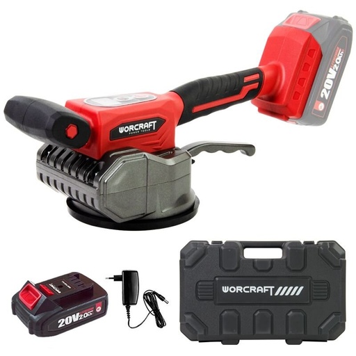 [CTTS20LiM] ⬡ Cordless Vibrating Tile Levelling Tool WORCRAFT 20V 2.0Ah (plastic case) (CTTS20LiM, WORCRAFT)