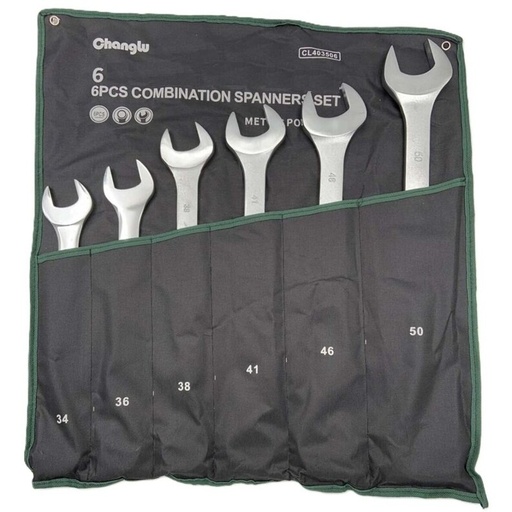 [CL40350616] ⬡ Combination wrench set 6pcs (34-50 mm) (CL40350616, CHANGLU TOOLS)
