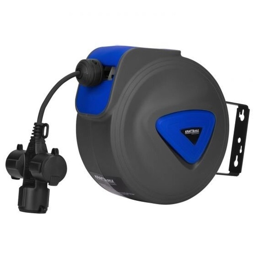 [KD4047] ⬡ Cable reel with auto-retraction 20m 3Gx1.5mm 250V (KD4047)