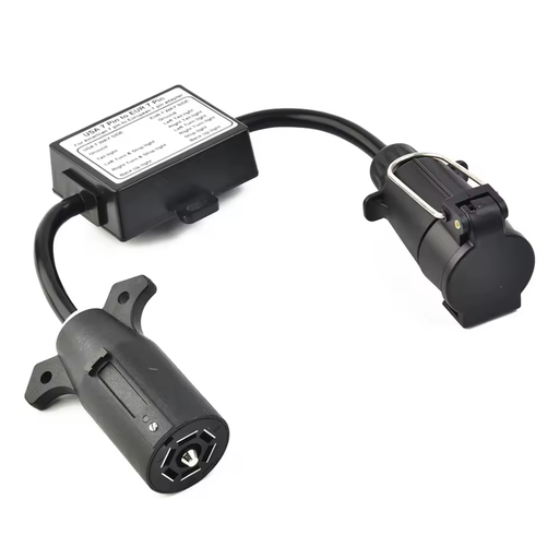 [KR8083B] ⬡ Trailer adapter 7 - 7 pin US-EU, plastic (KR8083B)