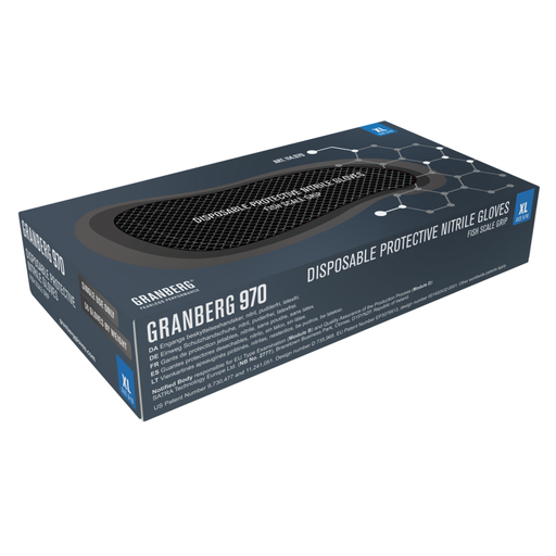 [114970XXL] ⬡ Vienkartinės nitrilo pirštinės GRANBERG 970 11 (XXL) (50 vnt.) (114970XXL)