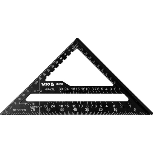 [YT70786] ⬡ Aluminium angle square 180mm inch/metric scale (YT70786, YATO)