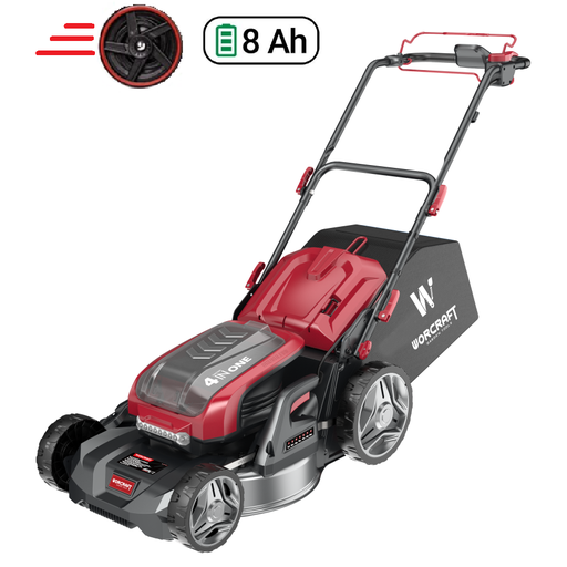 [CLMS40LiBD8AH] ⬡ Li-ion Cordless brushless lawn mower self-propelled WORCRAFT  40V (20V x 4 pcs 8.0Ah batteries) (CLMS40LiBD8AH, WORCRAFT)