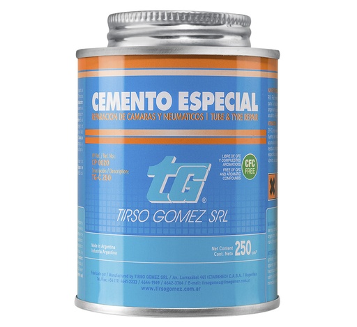 [02-01-95] ᴿᴰ Tyre glue Tirso Gomez Cemento Especial TG - 250ml with brush (02-01-95, REDATS)