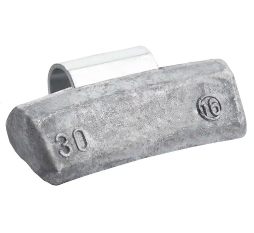 [01-01-90] ᴿᴰ Lead clip-on weights FIVESTARS for ALU rims, 30 g, 100 pcs (01-01-90, FIVESTARS)