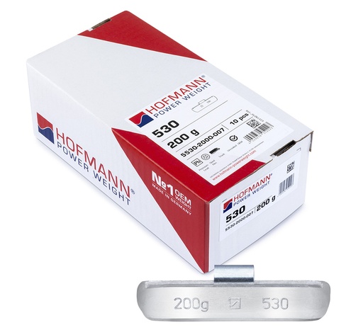 [01-02-02] ᴿᴰ Lead hammer-on weights HOFMANN TBX for trucks, 200 g, 10 pcs (01-02-02, HOFMANN)