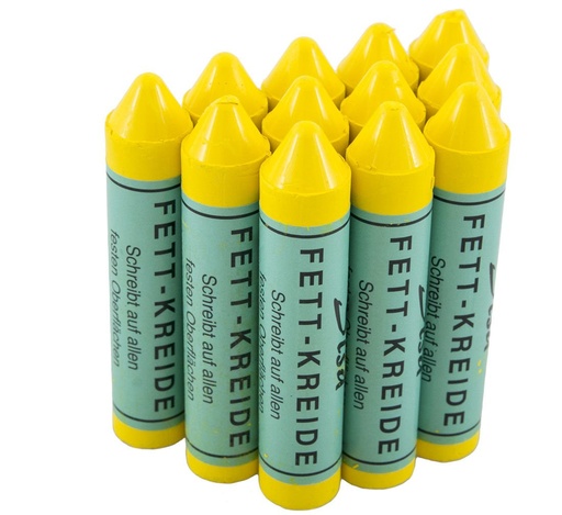 [04-03-15] ᴿᴰ Marking chalks RAIDEX Marker SISA, yellow, 12 pcs (04-03-15, RAIDEX)