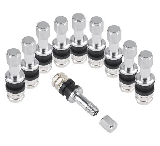 [03-02-09] ᴿᴰ Tubeless motorcycle valve TR 43E, chrome, 10 pcs (03-02-09, REDATS)