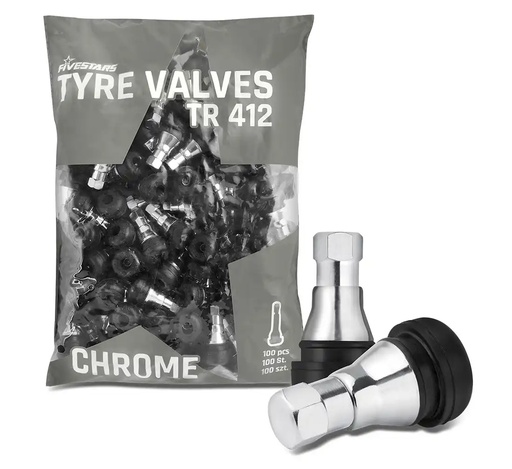 [TR 412CH-100vnt] ᴿᴰ Ventilis TR 412, chromuotas, 4 vnt. (100 vnt.) (TR 412CH, REDATS)