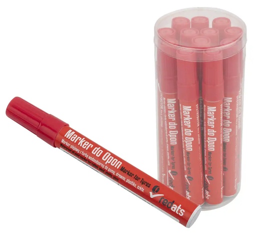 [04-03-57] ᴿᴰ Oil marker for tyres REDATS, red, 12 pcs (04-03-57, REDATS)
