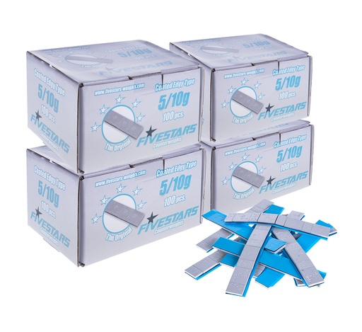 [01-02-78] ᴿᴰ Adhesive FE weights FIVE STARS 5/10 g, coated, 400 pcs (01-02-78, FIVE STARS)