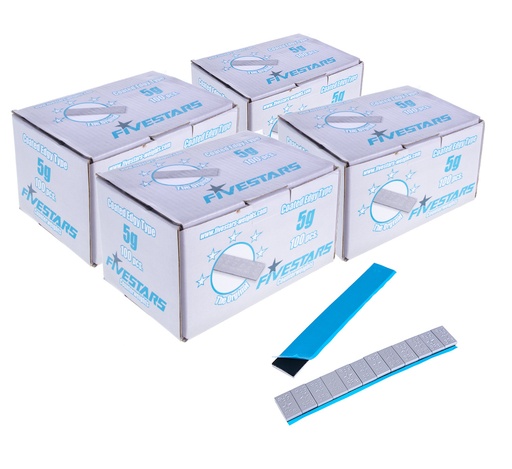 [01-02-79] ᴿᴰ Adhesive FE weights FIVE STARS 5 g EDGY, coated, 400 pcs (01-02-79, FIVE STARS)